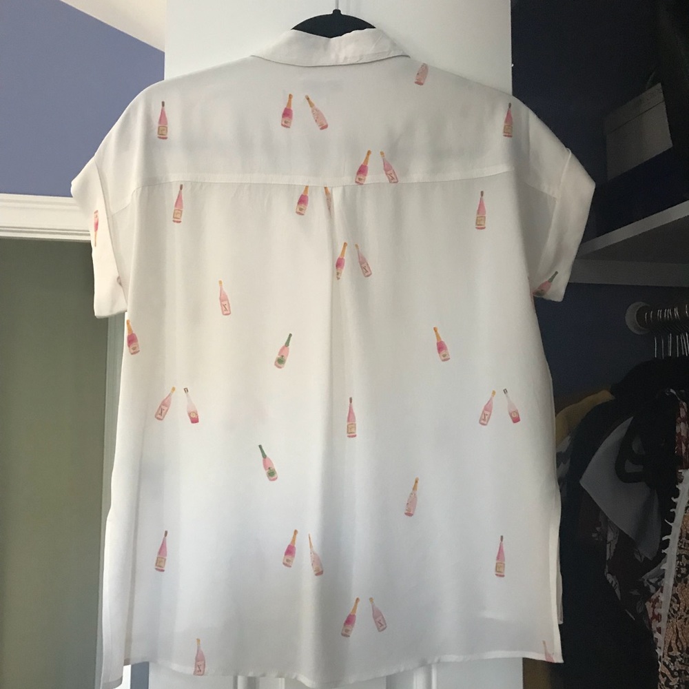 RAILS Rosé Silk Blouse XS - Picture 7 of 14